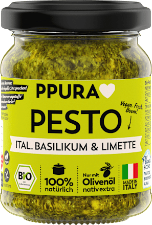 Pesto, Italiaanse basilicum &amp; limoen, 120 g