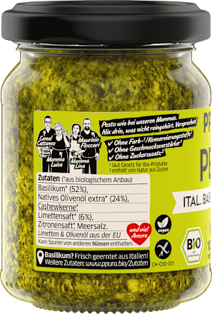 Pesto, Italiaanse basilicum &amp; limoen, 120 g