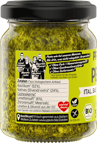 Pesto, Italiaanse basilicum &amp; limoen, 120 g