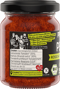 Pesto, Rosso met 35% gedroogde tomaten, 120 g