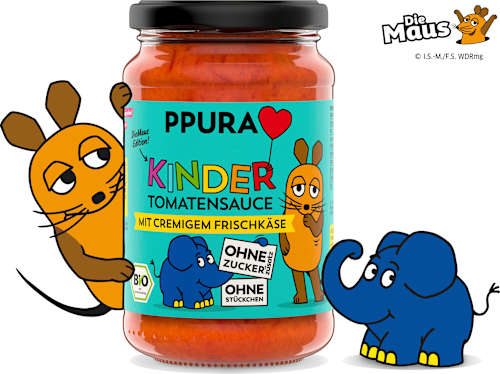 Tomatensaus met romige roomkaas voor kinderen, 340 g