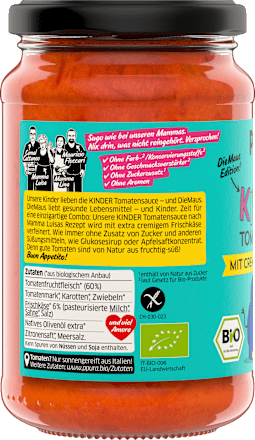 Tomatensaus met romige roomkaas voor kinderen, 340 g
