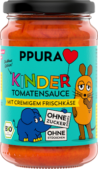 Tomatensaus met romige roomkaas voor kinderen, 340 g