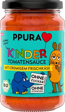 Tomatensaus met romige roomkaas voor kinderen, 340 g