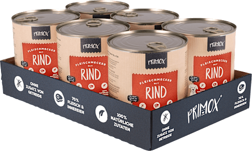 Nat hondenvoer met rundvlees, multipack (6 x 800 g), 4,8 kg