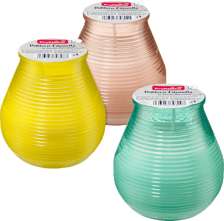Citronella geurkaars, 1 stuk