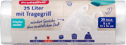 Afvalzakken 25 l met draagbeugel Frischezauber, 25 stuks