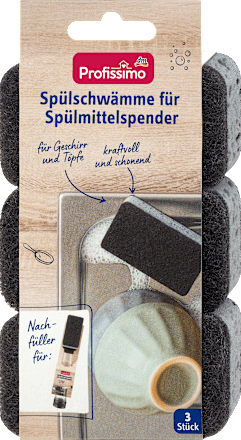 Afwassponzen voor afwasmiddeldispensers, 3 stuks