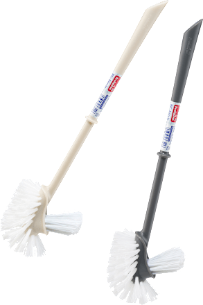 Toiletborstel grijs/crème, 1 st