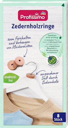 Cederhouten ringen, 8 stuks
