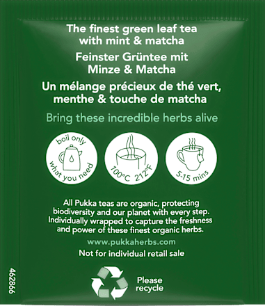 Groene thee "Mint Matcha Green" met munt &amp; matcha (20 theezakjes), 30 g