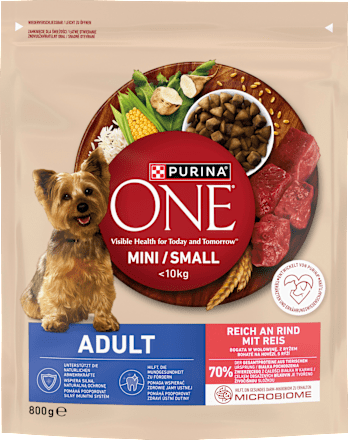 Droogvoer voor honden met rundvlees en rijst, mini, volwassen, 800 g