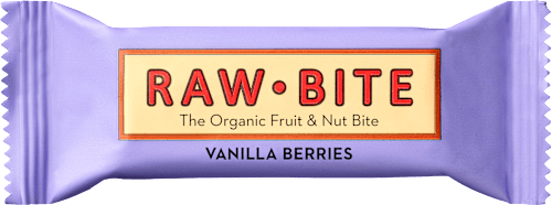 Raw food reep, Vanille Bessen, 50 g