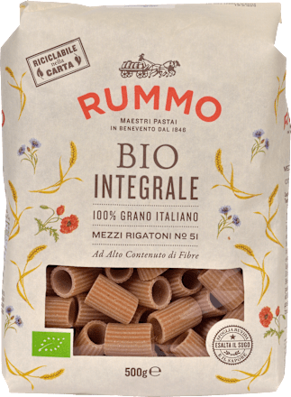 Pasta, Rigatoni van tarwe, volkoren, nr. 51, 500 g
