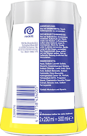Flüssigseife No-Touch Kamille Nachfüllpack (2x250 ml), 500 ml