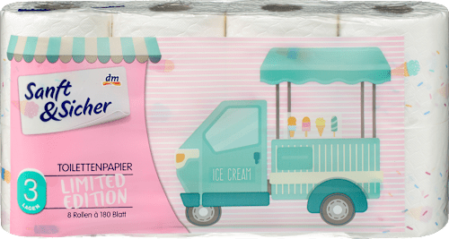 Toiletpapier seizoen 3-laags 8x180 vellen, 8 stuks