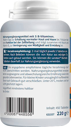 Huid + Haar Biergisttabletten 450 stuks, 220 g