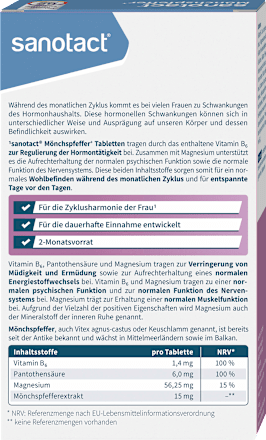 Monnikspeper tabletten 60 stuks, 43 g