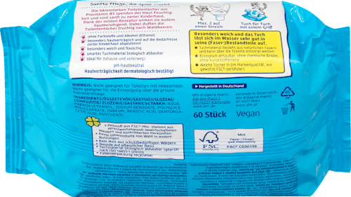 Vochtige toiletpapiertjes Bear Strong (2x60 stuks), 120 stuks