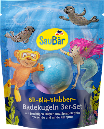 Kinderbadtoevoeging badbruisballen Bli-Bla-Blubber, 3 stuks
