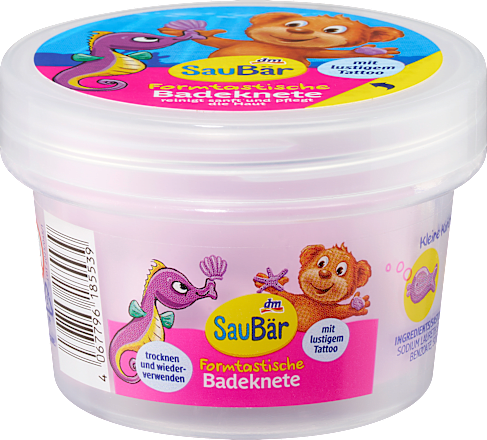 Kinderbadadditief Shapetastic Badklei met Tatoeage, 100 g