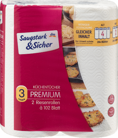 Premium keukendoeken (2x102 vellen), 2 stuks