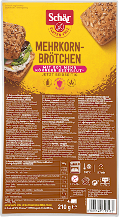 Meergranenbroodjes (4 stuks), glutenvrij, 210 g