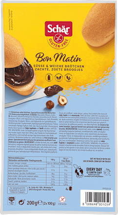 Bon Matin gistbroodjes (4 stuks), glutenvrij, 200 g