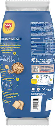 Brood, Meisterbäckers Classic met gierst &amp; quinoa (12 stuks), glutenvrij, 330 g