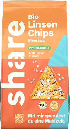 Linzenchips, gezouten met zwarte rijst, 80 g