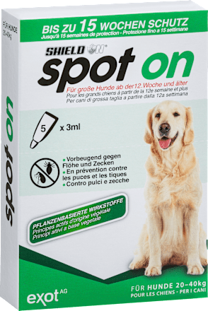 Vloeistof voor insectenwerend middel voor grote honden (5x3 ml), 15 ml