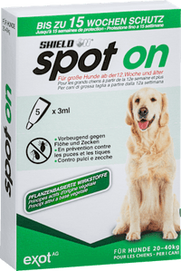 Vloeistof voor insectenwerend middel voor grote honden (5x3 ml), 15 ml