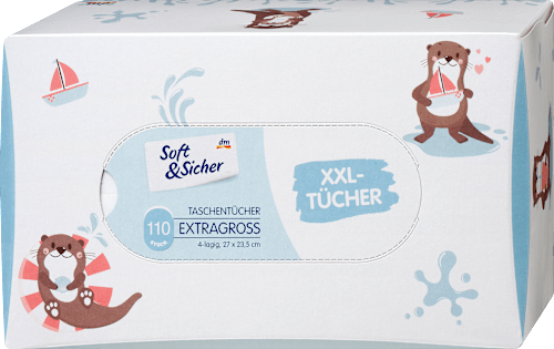 Tissues doos met extra grote tissues (110 stuks), 110 stuks