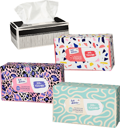 Tissues doos met extra grote tissues (110 stuks), 110 stuks