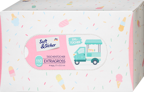 Tissuebox met extra grote tissues, 110 stuks