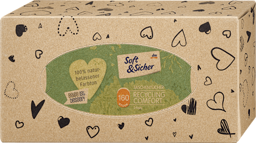 Tissues Box Recycling 3-laags, 160 stuks