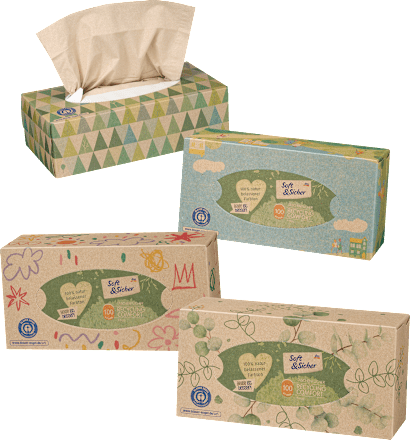 Tissues Box Recycling 4-laags, 100 stuks