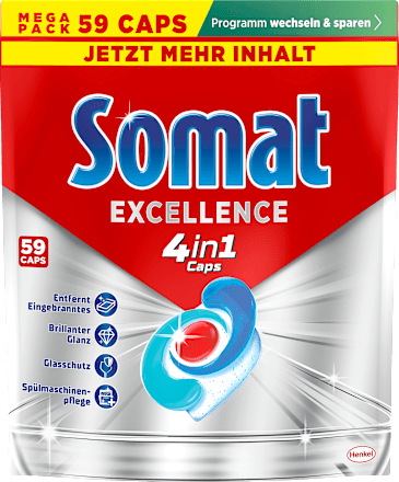 Vaatwasserdoppen Excellence 4in1, 59 stuks