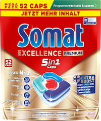 Vaatwasserdoppen Excellence Premium 5in1, 52 stuks