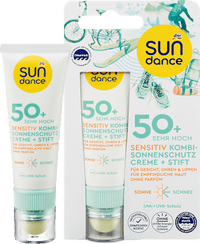 Zonnebeschermingscombicrème + stick gevoelig SPF50+ (25 ml + 3 g), 1 stuk