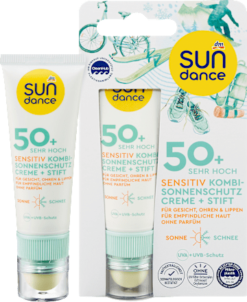Zonnebeschermingscombicrème + stick gevoelig SPF50+ (25 ml + 3 g), 1 stuk