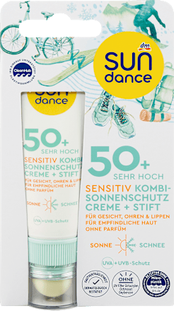 Zonnebeschermingscombicrème + stick gevoelig SPF50+ (25 ml + 3 g), 1 stuk