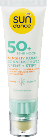 Zonnebeschermingscombicrème + stick gevoelig SPF50+ (25 ml + 3 g), 1 stuk