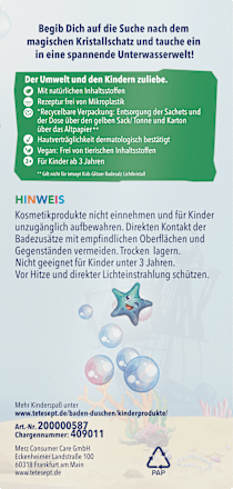 Cadeauset badadditieven kinderen onderwateravontuur 3-delig, 1 stuk