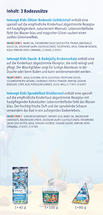 Cadeauset badadditieven kinderen onderwateravontuur 3-delig, 1 stuk
