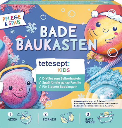 Cadeauset kinderbadtoevoeging badbom bouwpakket Kerstmis, 3 stuks, 1 stuk