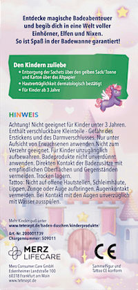 Cadeauset kinderbadtoevoeging eenhoornwereld 3-delig, 1 stuk