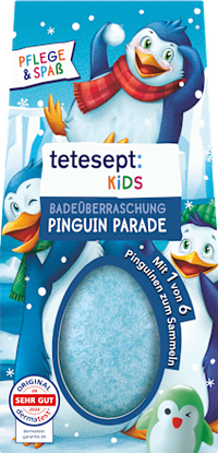 Kinderbadtoevoeging Badverrassing Pinguïn Parade, 1 st.