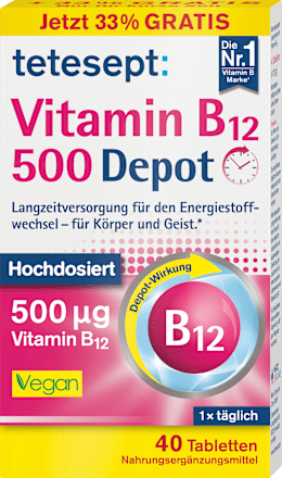 Vitamin B12 Depot 500µg Tabletten 40 St, 8,3 g