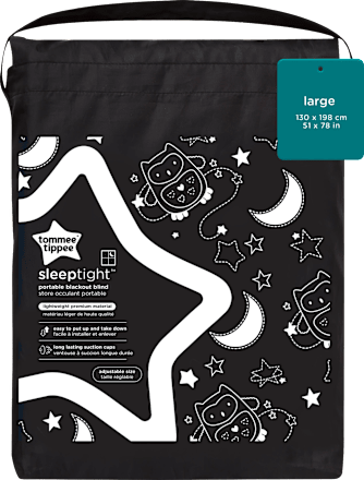 Verduisteringsgordijn Sleeptime voor onderweg, XL, zwart, 1 stuk